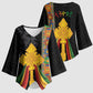 Ethiopia Lion Cross Kimono Sleeve Blouse Habesha Heritage Style
