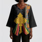 Ethiopia Lion Cross Kimono Sleeve Blouse Habesha Heritage Style