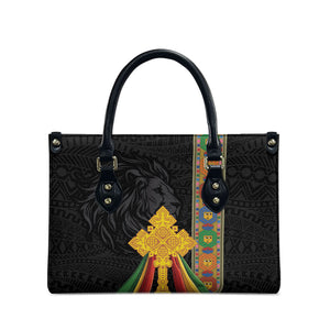 Ethiopia Lion Cross Leather Bag Habesha Heritage Style