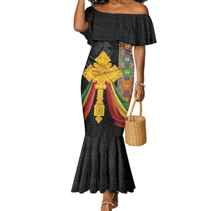 Ethiopia Lion Cross Mermaid Dress Habesha Heritage Style