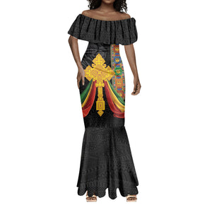 Ethiopia Lion Cross Mermaid Dress Habesha Heritage Style