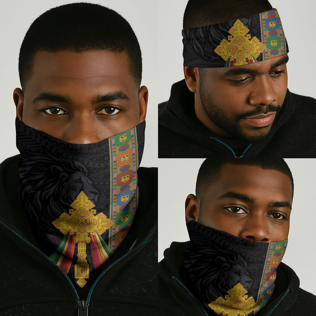 Ethiopia Lion Cross Neck Gaiter Habesha Heritage Style