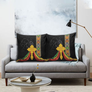 Ethiopia Lion Cross Pillow Cover Habesha Heritage Style
