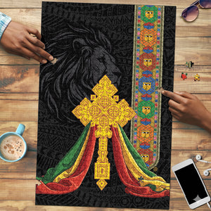 Ethiopia Lion Cross Puzzle Habesha Heritage Style