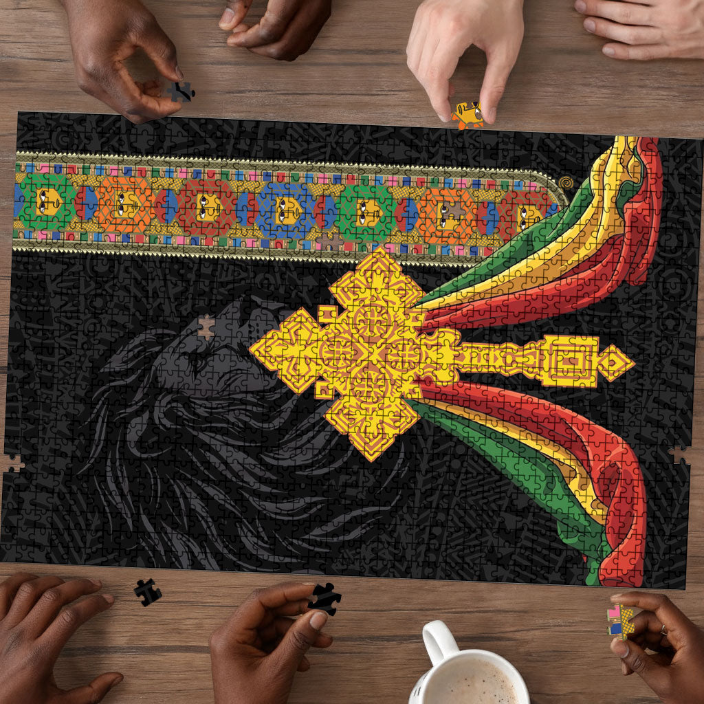 Ethiopia Lion Cross Puzzle Habesha Heritage Style