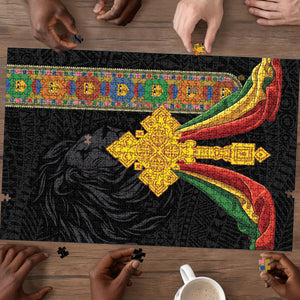 Ethiopia Lion Cross Puzzle Habesha Heritage Style