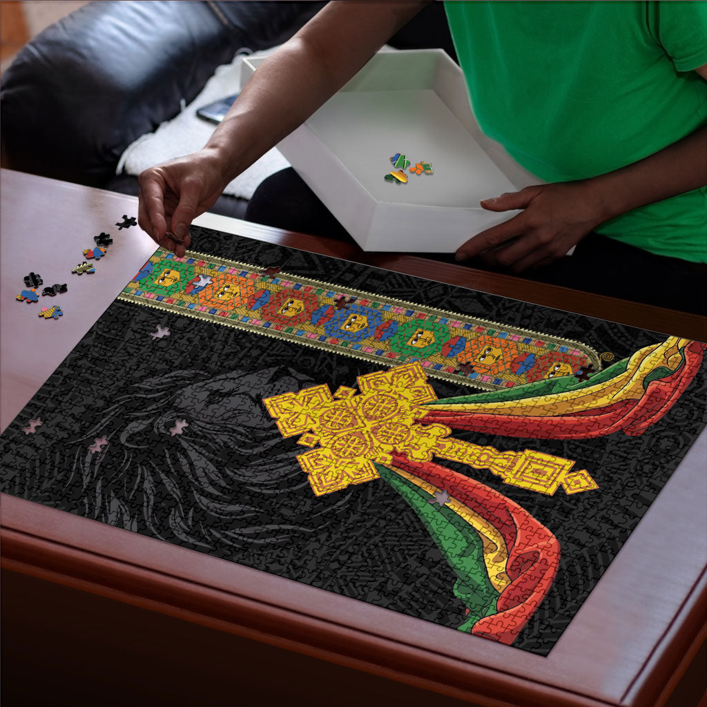 Ethiopia Lion Cross Puzzle Habesha Heritage Style