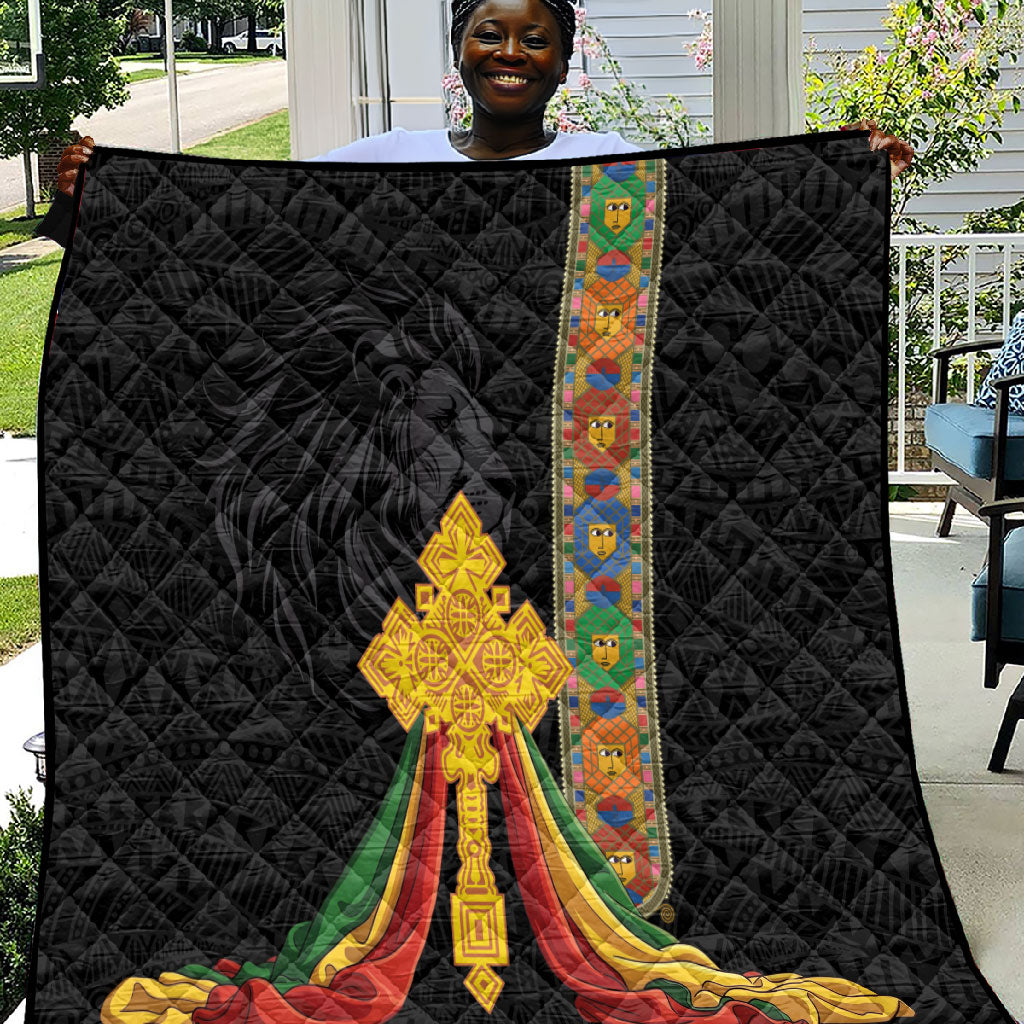 Ethiopia Lion Cross Quilt Habesha Heritage Style