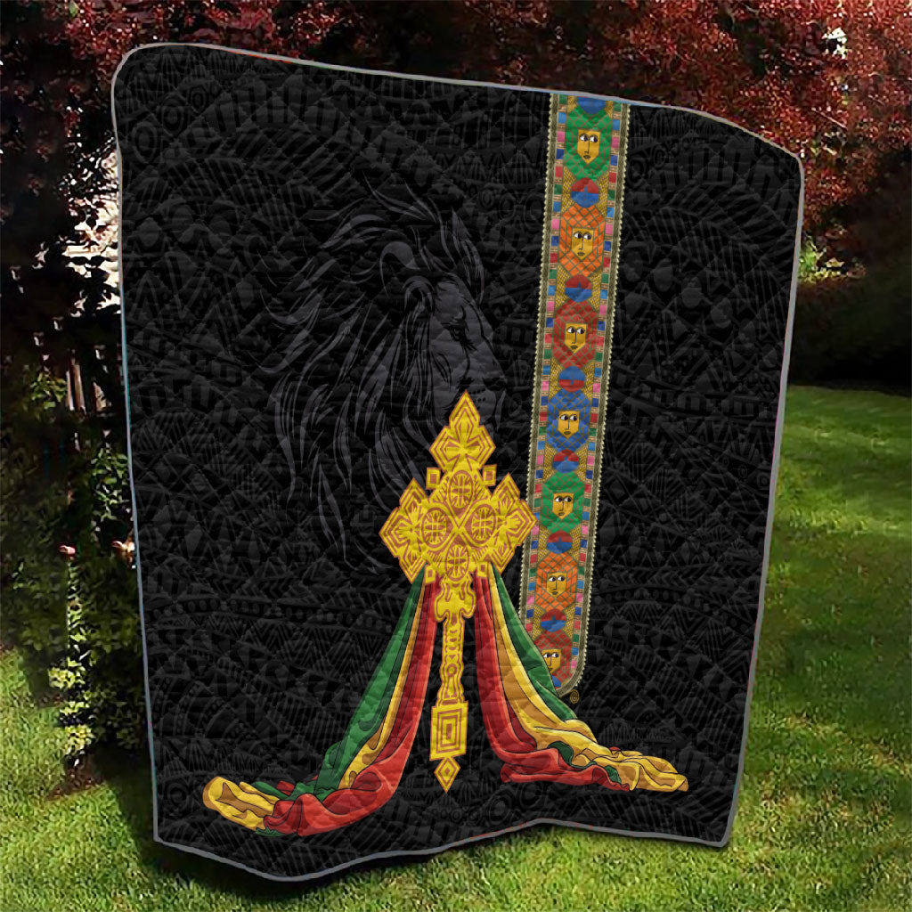 Ethiopia Lion Cross Quilt Habesha Heritage Style