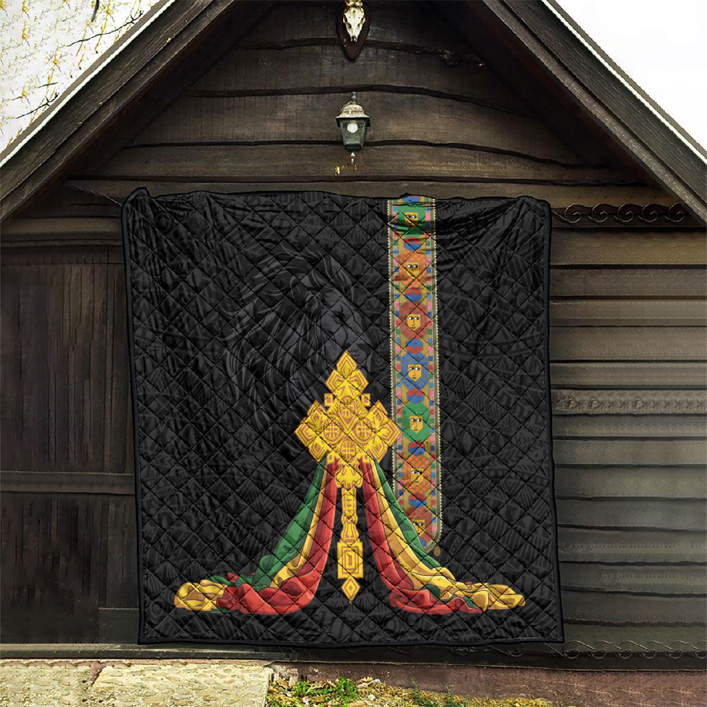 Ethiopia Lion Cross Quilt Habesha Heritage Style