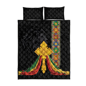 Ethiopia Lion Cross Quilt Bed Set Habesha Heritage Style