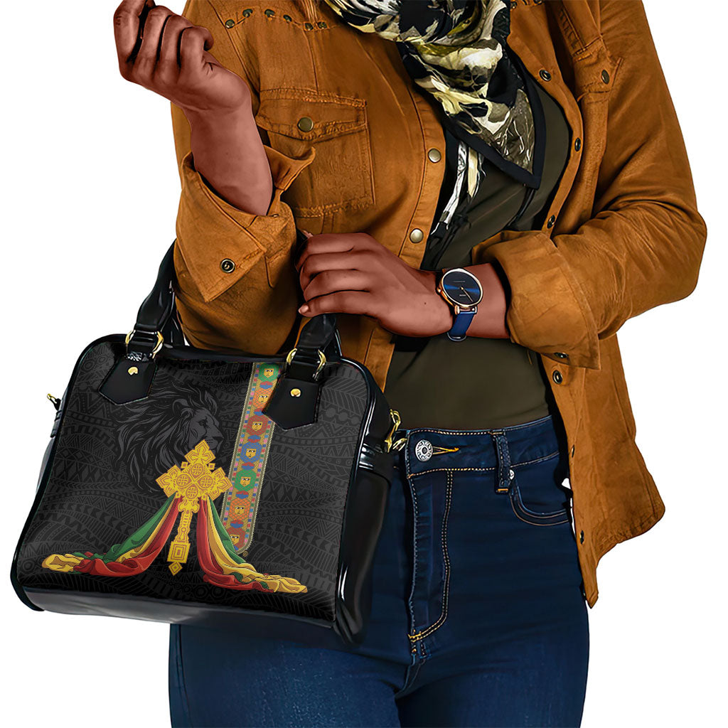 Ethiopia Lion Cross Shoulder Handbag Habesha Heritage Style