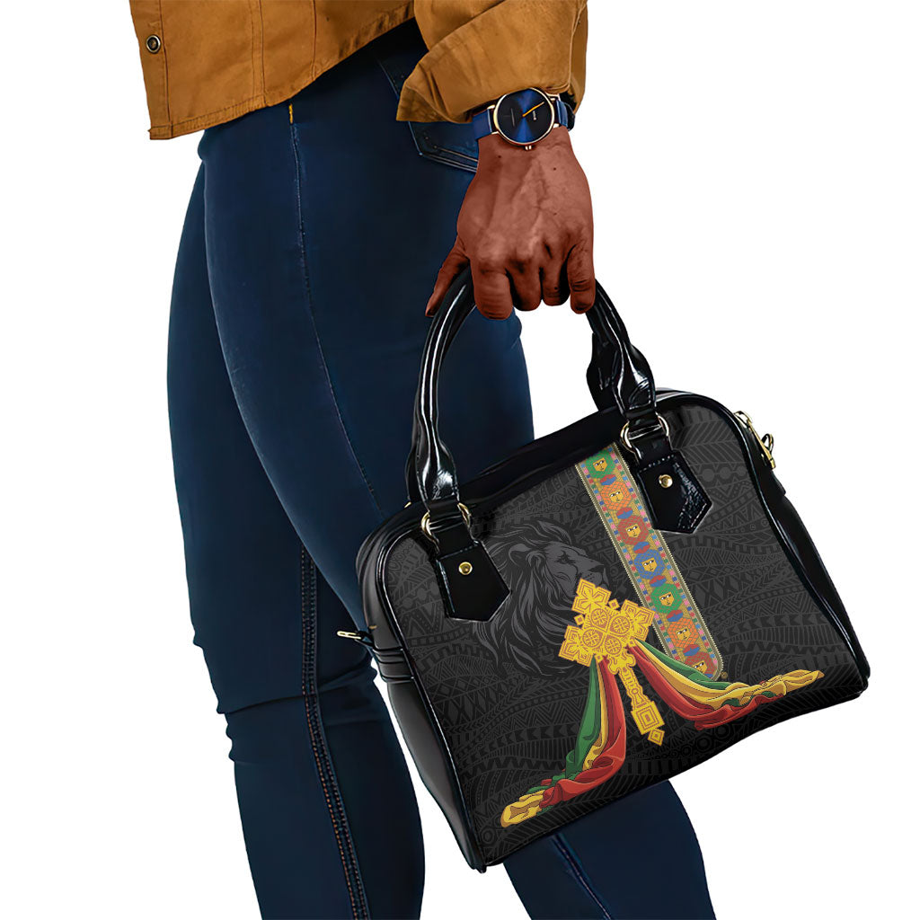 Ethiopia Lion Cross Shoulder Handbag Habesha Heritage Style