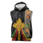 Ethiopia Lion Cross Sleeveless Hoodie Habesha Heritage Style