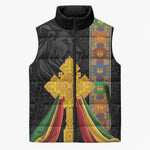 Ethiopia Lion Cross Sleeveless Puffer Jacket Habesha Heritage Style