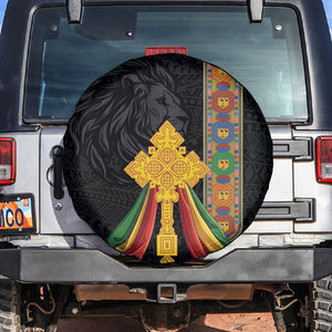 Ethiopia Lion Cross Spare Tire Cover Habesha Heritage Style
