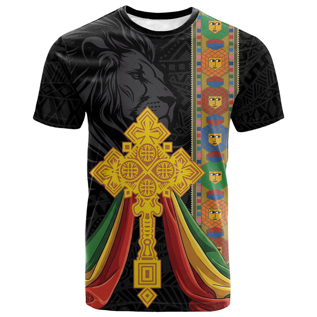 Ethiopia Lion Cross T shirt Habesha Heritage Style