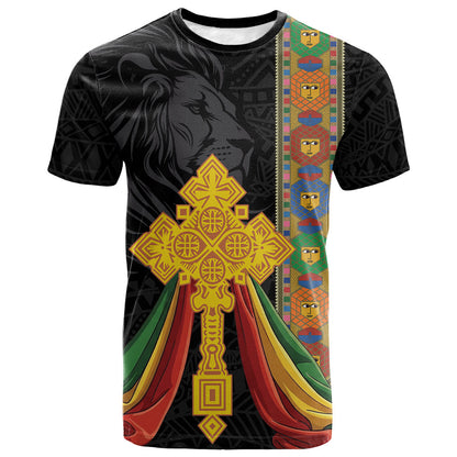 Ethiopia Lion Cross T shirt Habesha Heritage Style