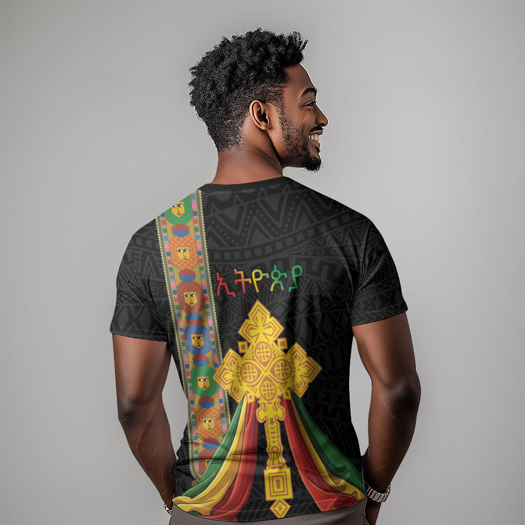 Ethiopia Lion Cross T shirt Habesha Heritage Style