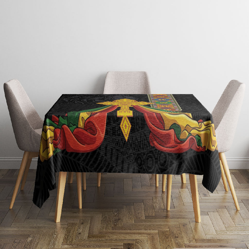 Ethiopia Lion Cross Tablecloth Habesha Heritage Style