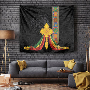 Ethiopia Lion Cross Tapestry Habesha Heritage Style