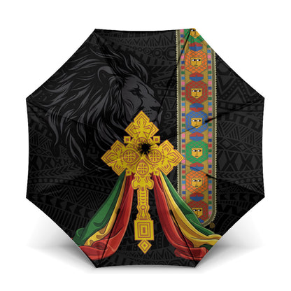Ethiopia Lion Cross Umbrella Habesha Heritage Style