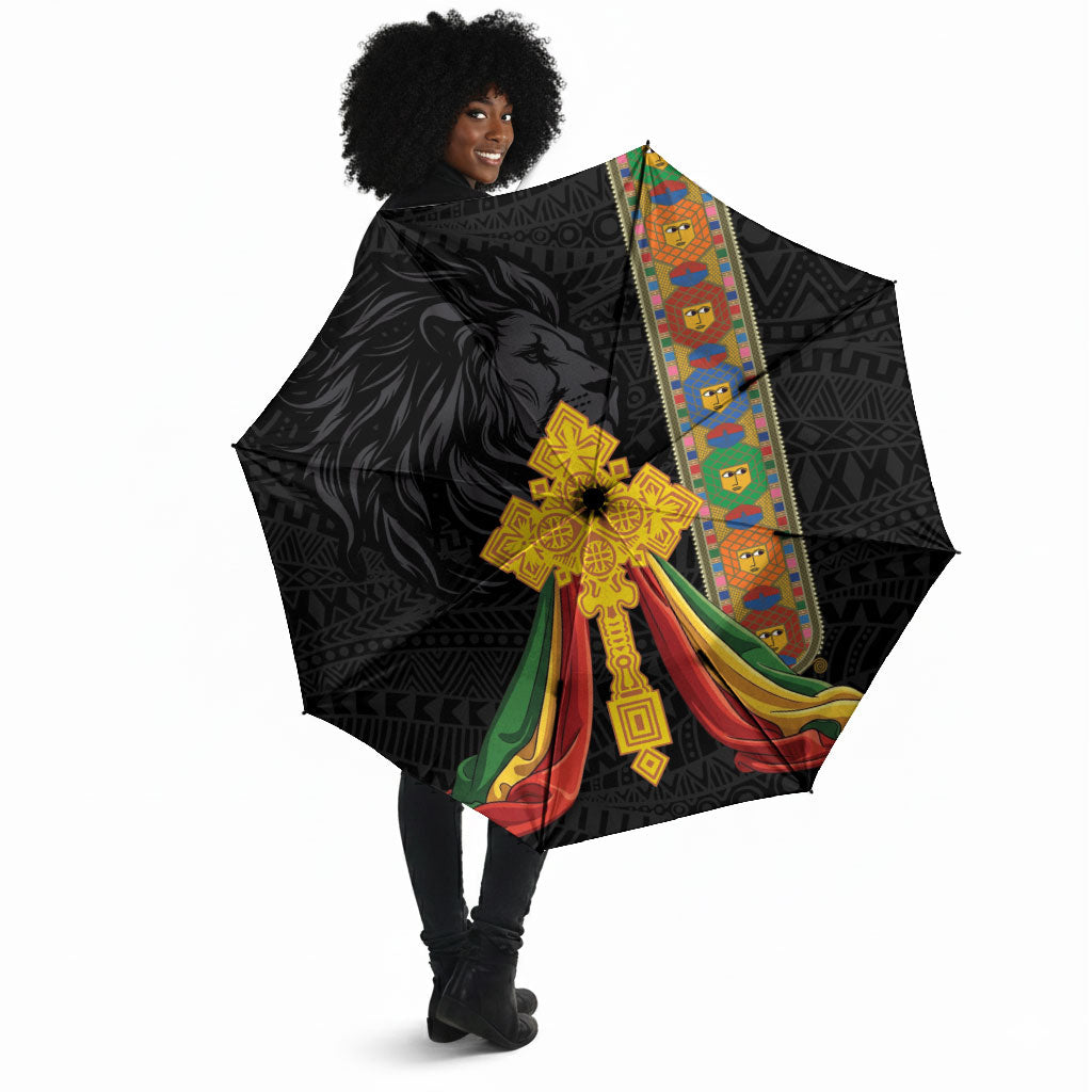 Ethiopia Lion Cross Umbrella Habesha Heritage Style