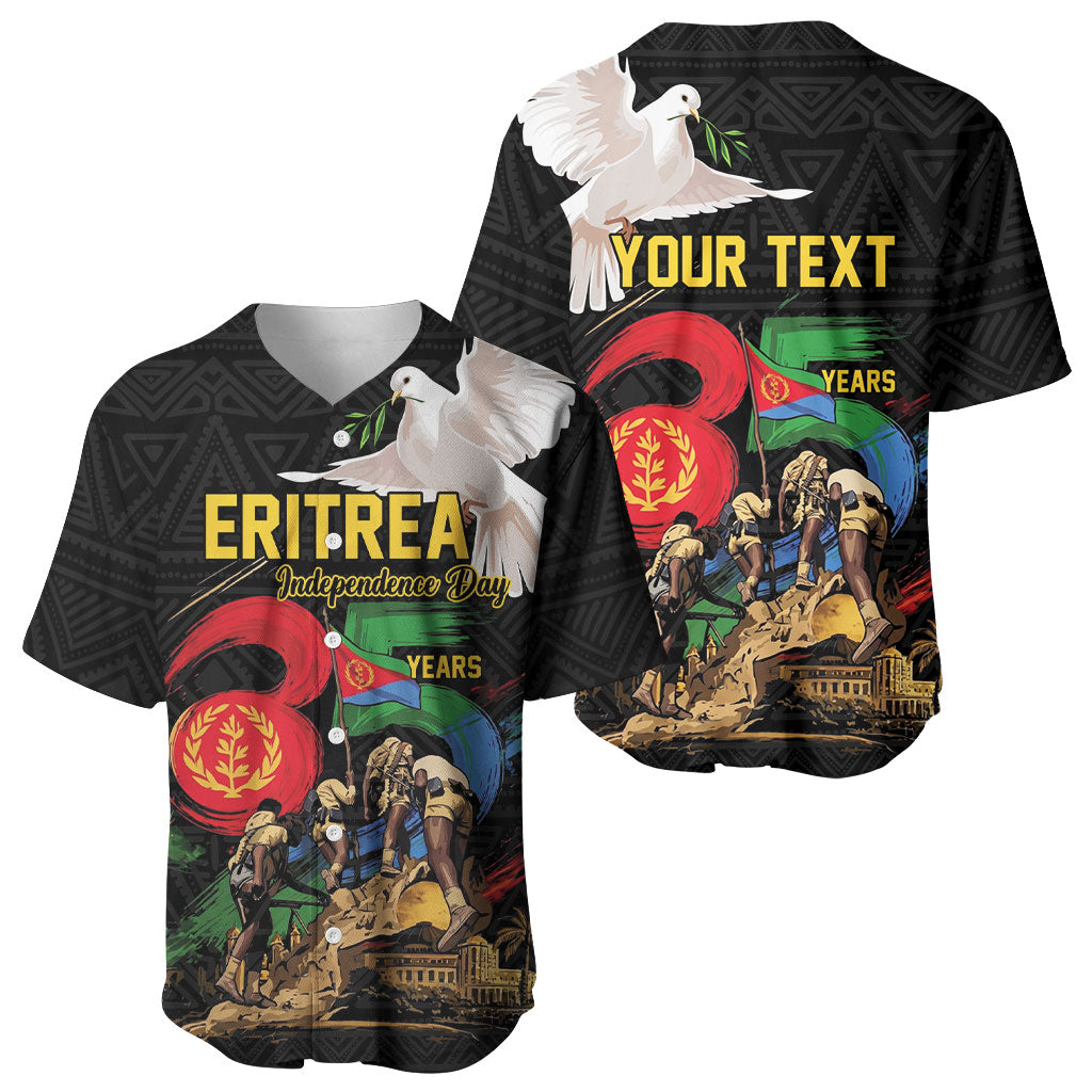 Personalized Eritrea Independence 35 Years Baseball Jersey Freedom Fighters Heritage