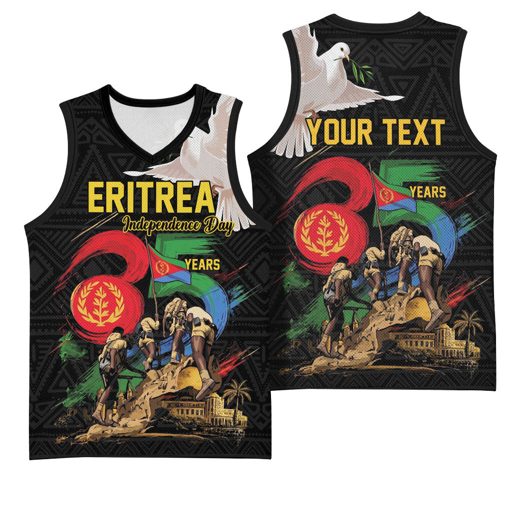 Personalized Eritrea Independence 35 Years Basketball Jersey Freedom Fighters Heritage