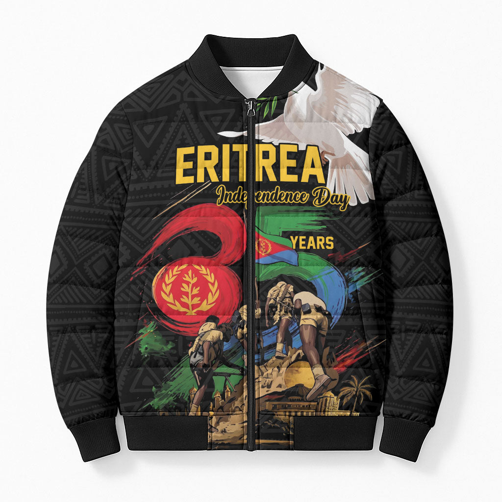 Personalized Eritrea Independence 35 Years Bomber Puffer Jacket Freedom Fighters Heritage