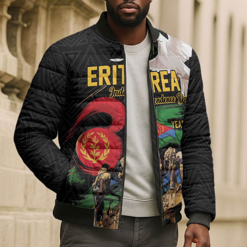 Personalized Eritrea Independence 35 Years Bomber Puffer Jacket Freedom Fighters Heritage