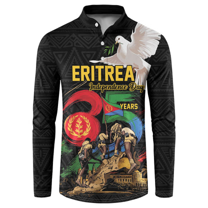 Personalized Eritrea Independence 35 Years Button Sweatshirt Freedom Fighters Heritage