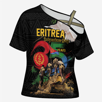 Personalized Eritrea Independence 35 Years Cross Shoulder Shirt Freedom Fighters Heritage