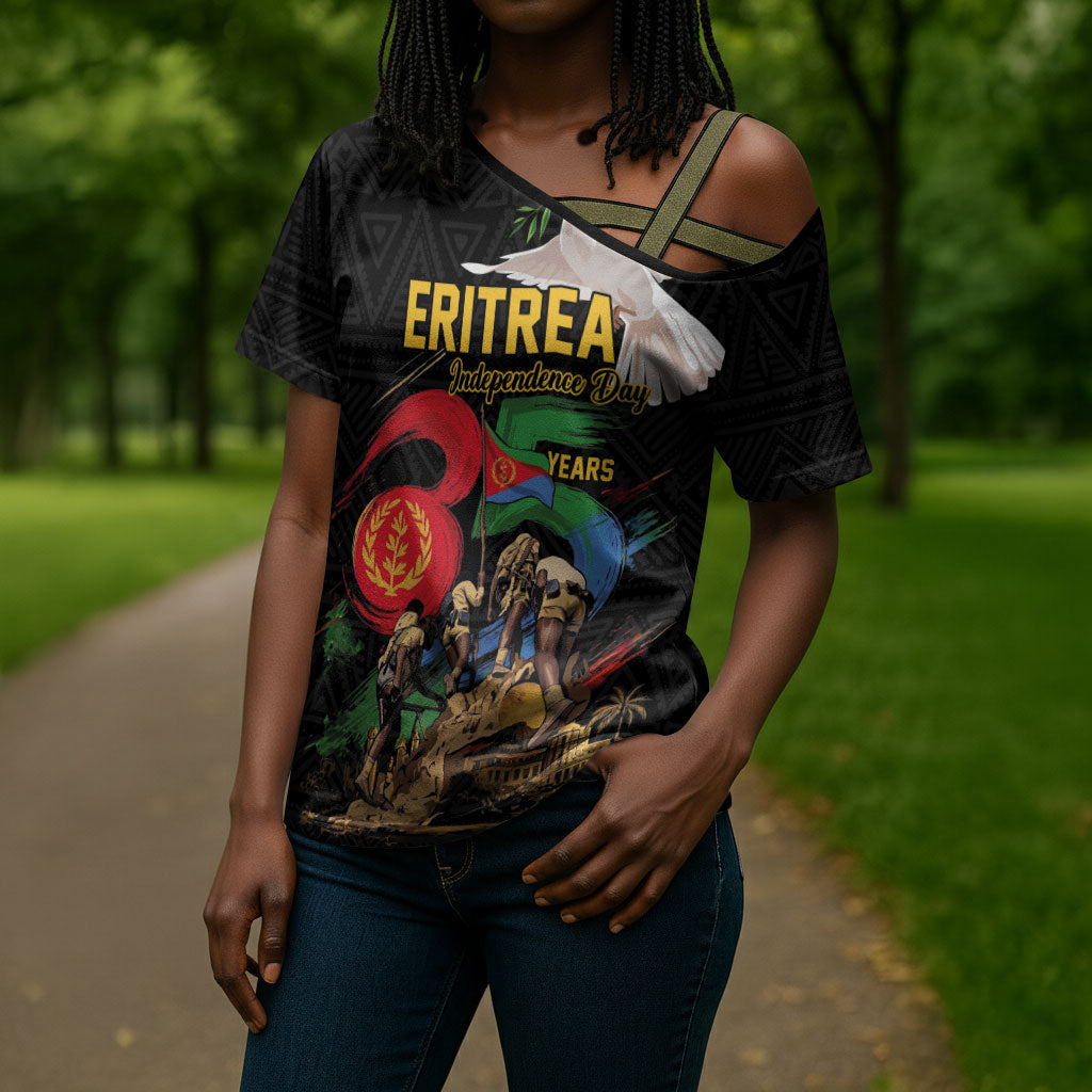 Personalized Eritrea Independence 35 Years Cross Shoulder Shirt Freedom Fighters Heritage
