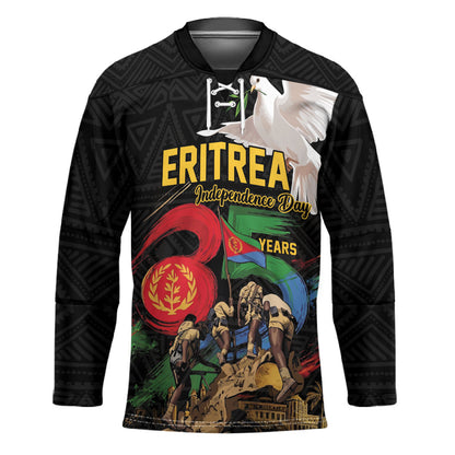 Personalized Eritrea Independence 35 Years Hockey Jersey Freedom Fighters Heritage