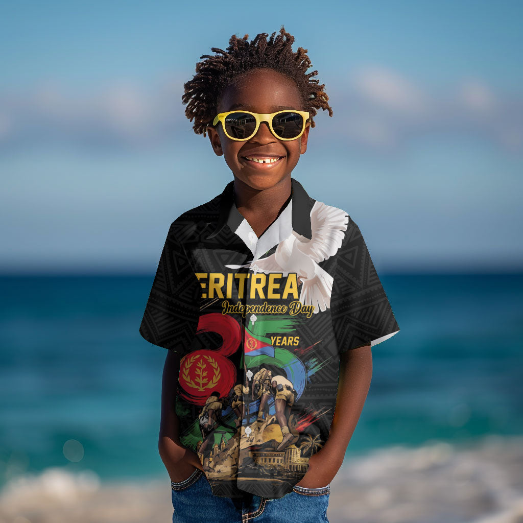 Personalized Eritrea Independence 35 Years Kid Hawaiian Shirt Freedom Fighters Heritage