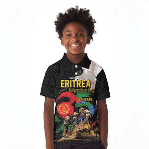 Personalized Eritrea Independence 35 Years Kid Polo Shirt Freedom Fighters Heritage