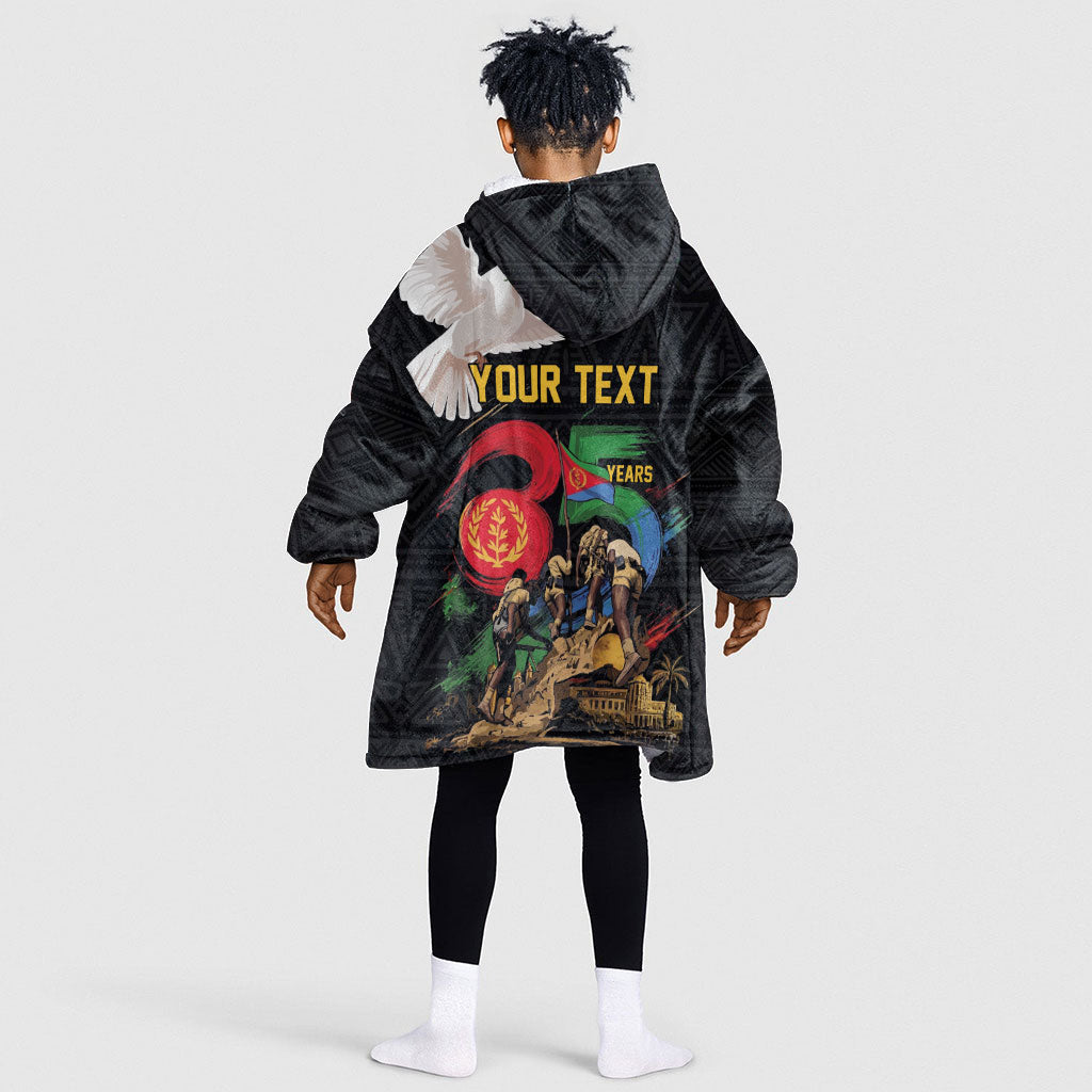 Personalized Eritrea Independence 35 Years Kid Wearable Blanket Hoodie Freedom Fighters Heritage