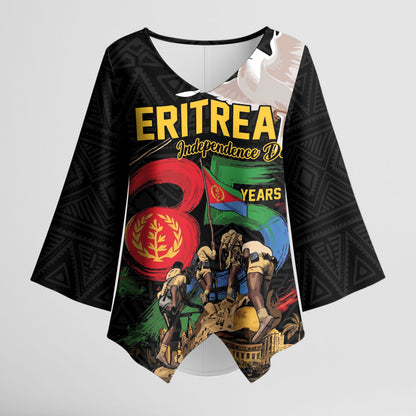Personalized Eritrea Independence 35 Years Kimono Sleeve Blouse Freedom Fighters Heritage