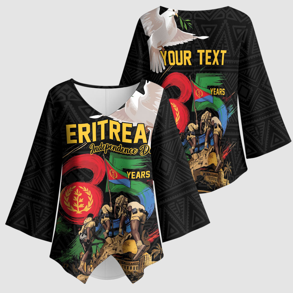 Personalized Eritrea Independence 35 Years Kimono Sleeve Blouse Freedom Fighters Heritage