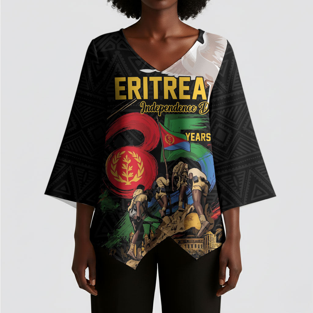 Personalized Eritrea Independence 35 Years Kimono Sleeve Blouse Freedom Fighters Heritage