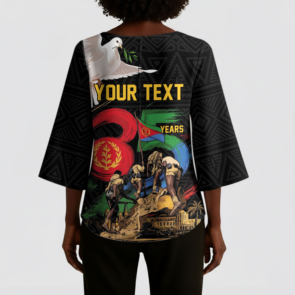 Personalized Eritrea Independence 35 Years Kimono Sleeve Blouse Freedom Fighters Heritage