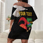 Personalized Eritrea Independence 35 Years Off Shoulder Short Dress Freedom Fighters Heritage