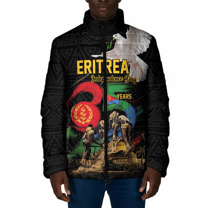 Personalized Eritrea Independence 35 Years Padded Jacket Freedom Fighters Heritage