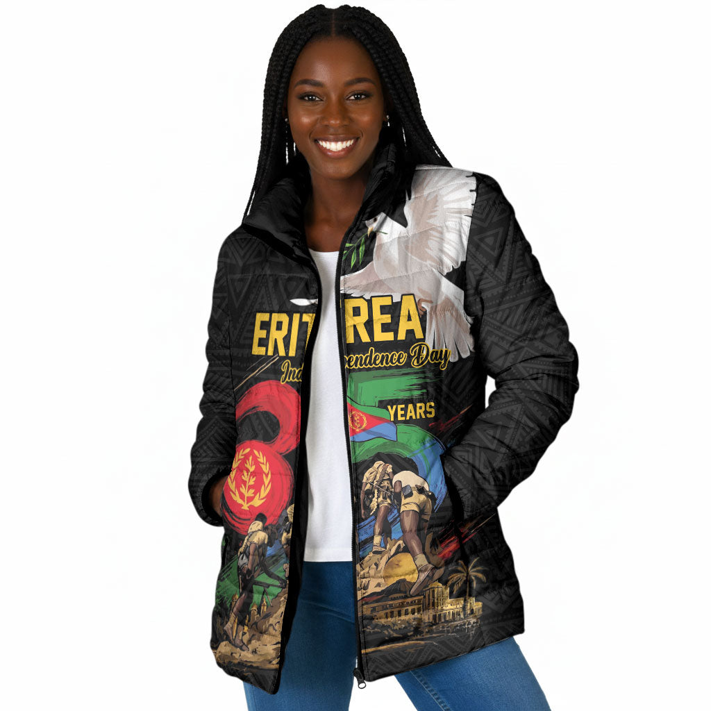 Personalized Eritrea Independence 35 Years Padded Jacket Freedom Fighters Heritage