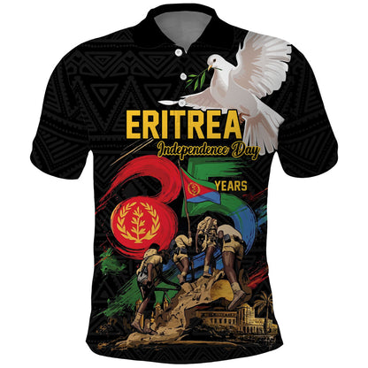 Personalized Eritrea Independence 35 Years Polo Shirt Freedom Fighters Heritage