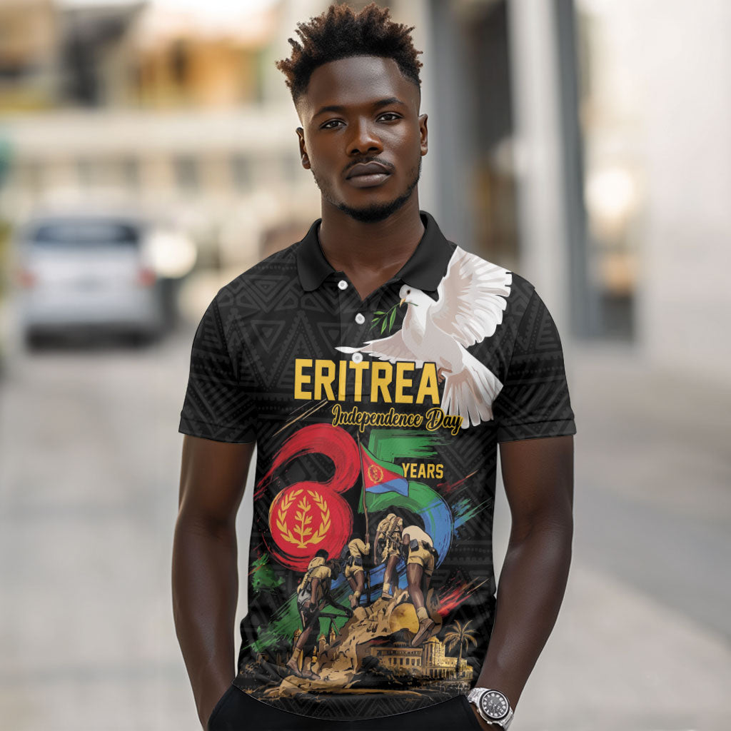 Personalized Eritrea Independence 35 Years Polo Shirt Freedom Fighters Heritage