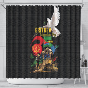Eritrea Independence 35 Years Shower Curtain Freedom Fighters Heritage