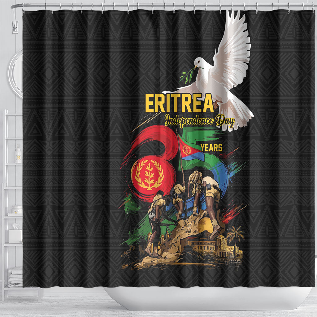 Eritrea Independence 35 Years Shower Curtain Freedom Fighters Heritage