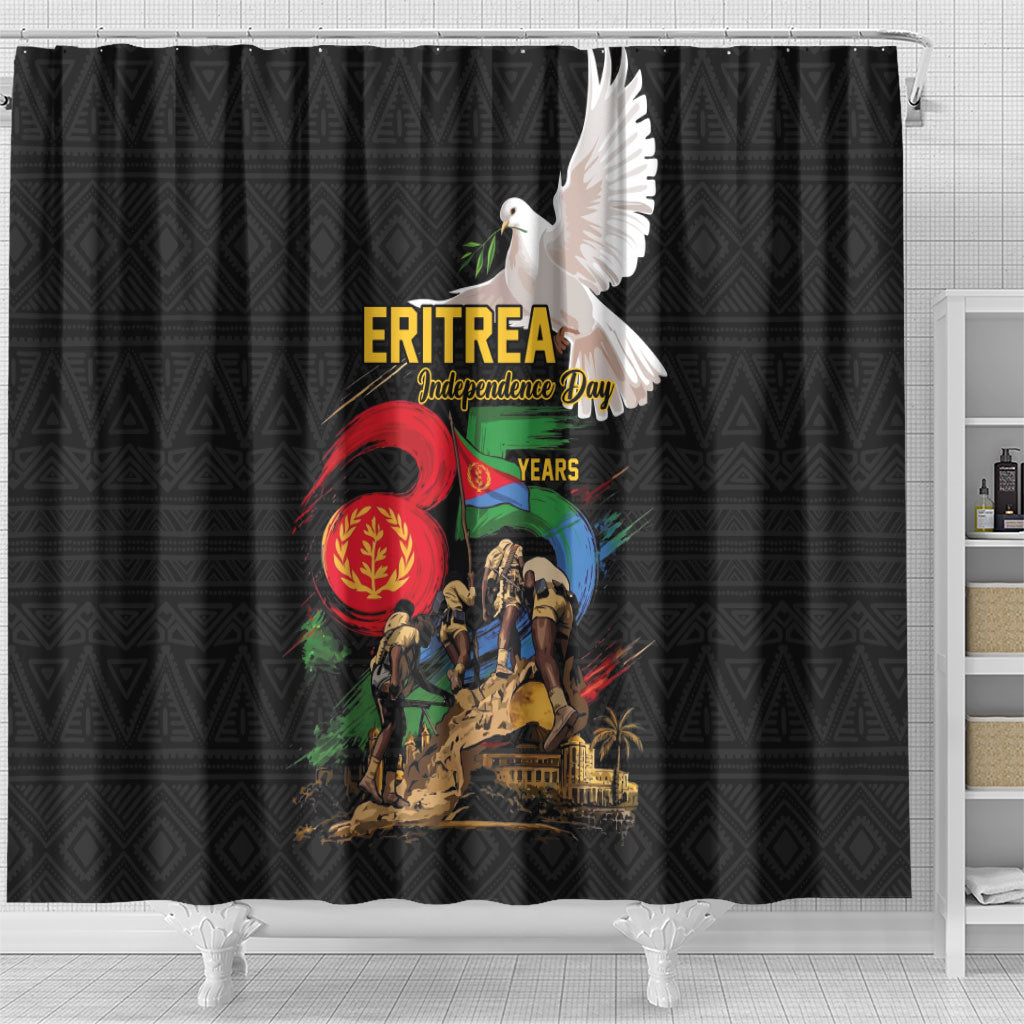 Eritrea Independence 35 Years Shower Curtain Freedom Fighters Heritage